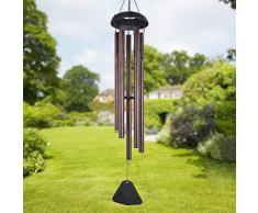 Sureh Windspiel für den Außenbereich, groß, tiefer Ton, 91,4 cm lang, Garde-Windspiel mit 5 Metallröhren