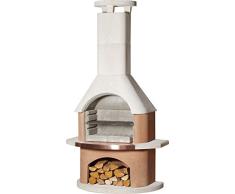 Buschbeck 90074.001 Grillkamin San Remo, weiß-terrakotta