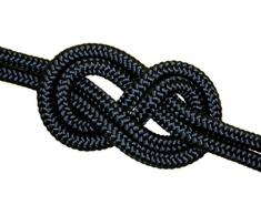 Handelsminister.com 10mm Leine PES-Seil Festmacher 1850kg 10m schwarz Polyester geflochten Tau Tauwerk Schot Reepschnur Flechtleine