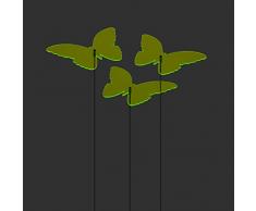 SUNPLAY Sonnenfänger Schmetterlinge Isabelle in GRÜN, 3 Stück je 10 cm Durchmesser im Set + 35 cm Schwingstäbe