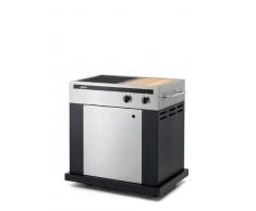 Enders BBQ Gasgrill Manhattan, 2 Edelstahl-Brenner stufenlos, Grillwagen mit emailliertem Grillrost zweigeteilt