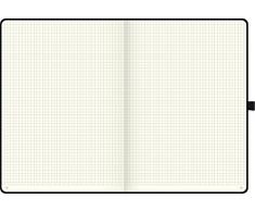 Brunnen 105528805 Notizbuch Kompagnon Klassik (Hardcover, 21 x 29,4 cm, kariert, 192 Seiten) 1 Stück, schwarz