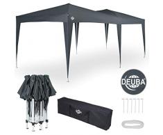 Deuba® Pavillon Capri 3x6m wasserabweisend Pop-Up inkl. Tasche UV-Schutz Faltpavillon Gartenzelt Partyzelt Anthrazit