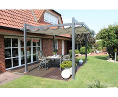 Leco Pavillon, Design-Pergola, anthrazit, B 350 x L 350 x H 260 cm, 14310114