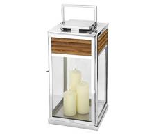 Fink Teak-/Edelstahl-Laterne Genua H:60 x B:30 x T:30cm - (159503x)