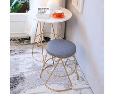 KASHUQIAN Baugewerbe, Quadratisch, Fußstützen, Ideal für FA Nordic Minimalist kreative Schmiedeeisen Cafe Hochstuhl, Größe: 65cm (weiß) Schöne Elegante und stabile Stuhl (Color : Grey)