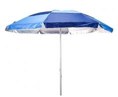 Meinposten. Sonnenschirm Strandschirm mit Schraubdorn 200 cm Durchmesser HOHER UV 50+ blau