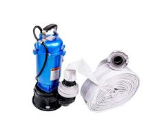 FÄKALIENPUMPE 550W M PUMPE WASSERPUMPE mit 2 STORZ C KUPPLUNG und 20m SCHLAUCH Tauchpumpe Schmutzwasserpumpe