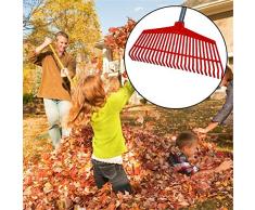 Rasenrechen 26 Zähne Kunststoff Gartenharke Teleskopische verstellbare Faltung Laubbesen zur Reinigung von Laubkräutern