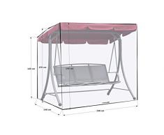 GRASEKAMP Qualität seit 1972 Schutzhülle Gartenschaukel 240x140x145cm Italia Weiß Schutzhaube Abdeckung Hollywoodschaukel