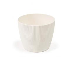 Lamela Übertöpf Magnolia Jumper | Durchmesser 16cm, Höhe: 14cm | Farbe: Beige | Blumentopf für Blumen und Pflanzen | Vanage Kunststoff Pflanzkübel