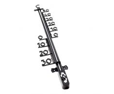 Lantelme Gartenthermometer 66 cm lang analog Kunststoff für Außen Balkon Wintergarten Thermometer groß schwarz 5852