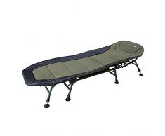AGEM Karpfenliege 8 Bein Angelliege Campingbett Klappbar Bedchair Angeln Liege Campingliege 200cm