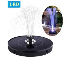 XIUDADA LED 2W Boden Solar Springbrunnen wasserdichte Sonnenkollektorpumpe Landschaft Schwimmende Brunnenpumpe für Vogelbad Garten-Runde