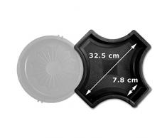 @tec Betonform Schalungsform Gießform Plastikformen für Beton - Ergänzungsstück / Kreuz zum Trittstein Kreis mit Stern ca 25cm - Trittsteinplatte - Gehwegplatte - Trittplatte