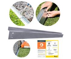 HN Kernstützen Metallwaren Rasenkante mit Radlauf Metall 120 x 9,5 cm Mähkante Beeteinfassung Beetumrandung, Verlegelänge :10er Set 11.40 m