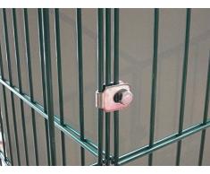 Eckverbinder, schwere Schelle für Gabionen, Zaun, Doppelstabmatten, Komposter, Hochbeete und Holzmieten aus deutscher Fertigung