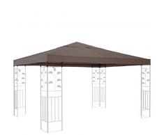 QUICK STAR Ersatzdach für Rank Pavillon 3x3m Taupe Ersatzbezug Pavillondach