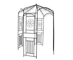 Anself Rosenbogen Rosenpavillon aus Metall Metallpavillon für Rosen und Kletterpflanzen 250 cm Dunkelgrün