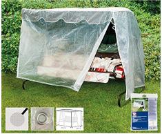 Boni-Shop transparente Schutzhülle f. Gartenmöbel Abdeckung (Hollywoodschaukel,ca.210x150x139)