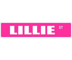 Aluminum Sign Lillie 4 x 18 Metal Novelty Street Sign