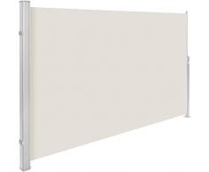 TecTake Seitenmarkise Sonnenschutz Sichtschutz Windschutz | Gehäuse und Standpfosten komplett aus Aluminium | - Diverse Farben und Größen - (Beige | 180x300cm | Nr. 401529)