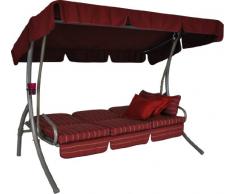 Angerer Ibiza Hollywoodschaukel Faro, Rot, 3-Sitzer