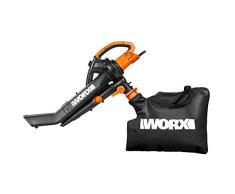 WORX 3000W Laubbläser & Laubsauger mit Mulcher/Laubsauger 3-in-1 Gerät WG505E inkl. 45L Fangsack, 335km/h, 600m³/h