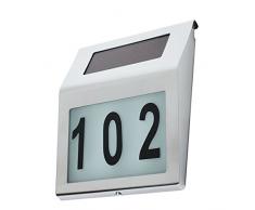 Maclean MCE172 Sonnenkollektor Solar Hausnummernleuchte Edelstahl LED Solar Lichtsensor Lampe