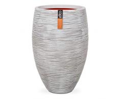 Capi Europe Pflanzvase „Rib Elegant“ in Elfenbein, Maße D 45 x H 72 cm, 94 Liter
