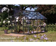Gewächshaus Merkur 11500 (11,5 m², grau, 3 mm Sicherheitsglas)