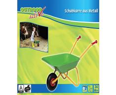 Outdoor active Schubkarre Metall grün und gelb