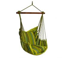 maDDma ® Hängesessel Relax Baumwolle Streifen ohne Kissen, Hängesitz Hängestuhl, Farbwahl, Farbe:Mehrfarbig 2