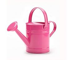 TYUIO 1.5 Letre Mehrfarben Metall-Gießkanne, Kinder Kindergartenbewässerung Eimer mit Anti-Rost-Pulverbeschichtung Behandlung und schöner grüner Farbe (Color : Pink)
