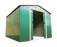 Gartenhaus Geräteschuppen 5,3m² aus verzinktem Stahlblech Metall grün von AS-S