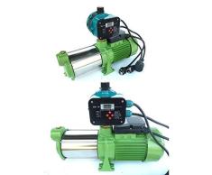 Kreiselpumpe Gartenpumpe INOX 170-5SH 1500Watt, Spannung 230V/50Hz, Förderleistung 10200 L/h, 5,5 bar robuste Edelstahlwelle + digitaler Pumpensteuerung DSK-18.