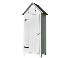 ZHOUAICHENG Outdoor Holz Garten Aufbewahrungsschuppen Aufbewahrungsschrank Aufbewahrungsbox für Regen und Sonnenschutz Korrosionsschutz Schmutz Balkon 77 * 54,5 * 181 cm