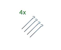 CLP XXL-Rosenbogen Anker I Extra Lange verzinkte Erdhaken, 30 cm I Extra Lange Zeltheringe I Bestellung, Farbe:Silber, Größe:4er Set