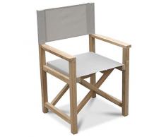 GRASEKAMP Qualität seit 1972 2 Stück Teak Regiesessel Stuhl Gartenstühle Klappstuhl Premium Gartenmöbel