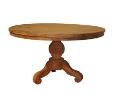 Jungbrunnen, Esstisch Lesung rund, Teakholz, unbehandelt, 140 cm Durchmesser