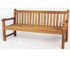Massive Teakbank 4-Sitzer Gartenbank ca. 180 cm breit Sitzbank Parkbank Holzbank Teak Bank