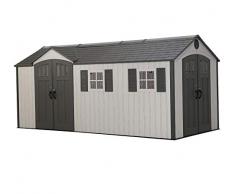 LIFETIME Kunststoff Gerätehaus Gartenhaus Gartenschuppen Chateau lichtgrau // 535 x 244 x 244 cm // Gerätehaus Kunststoff Gartenhaus Kunststoff und Geräteschuppen