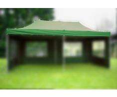 Nexos Pavillondach Ersatzdach Wechseldach für Profi Falt-Pavillon 3x6m - Dachplane 270g/m² PVC-Coating versiegelte Nähte wasserdicht – Farbe: grün