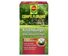 COMPO FLORANID Rasendünger plus Unkrautvernichter, 3 Monate Langzeitwirkung, Feingranulat, 6 kg, 200 m²