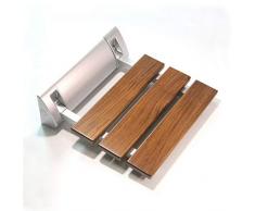 Teakholz Klapphocker Wandbehang Bad Stuhl Klappdusche Sicherheit Hocker Stuhl Bank für Schwangere