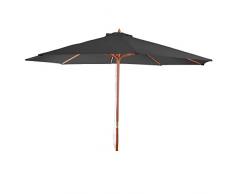 Mendler Sonnenschirm Florida, Gartenschirm Marktschirm, Ø 3m Polyester/Holz 6kg ~ anthrazit