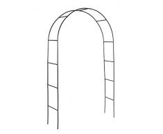 Spetebo Metall Rosenbogen grün 240 cm - Torbogen Rankgitter Gartenbogen Rankhilfe Rankgestell rund