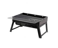HAC24 Tragbarer BBQ Klappgrill Camping Grill Holzkohlegrill Holzkohle Minigrill Klappbarer Kohlegrill