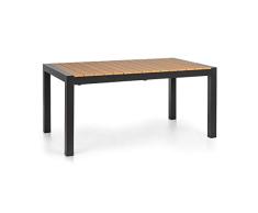 blumfeldt Menorca Expand - Gartentisch, Ausziehtisch, ausziehbar, Materialien: Aluminium/Polywood, Pulverbeschichtung, justierbare Füße, Tischfläche max.: 213 x 95 cm, hell/Teak