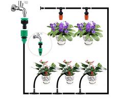 Aiglam Bewässerungssystem Garten, 30m Bewässerungssets Micro Drip Bewässerung Kit Automatische Sprinkler Tröpfchenbewässerung Kit Gartenbewässerung für Landschaft, Flower Bed, Terrasse Pflanzen